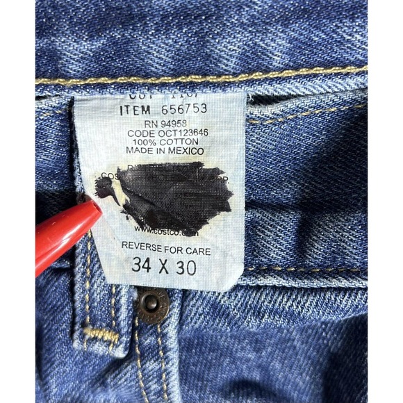 Kirkland Rock Hardwear Straight Leg Jeans Mens Size 34x30 Blue Denim‎ Cotton - Picture 4 of 11